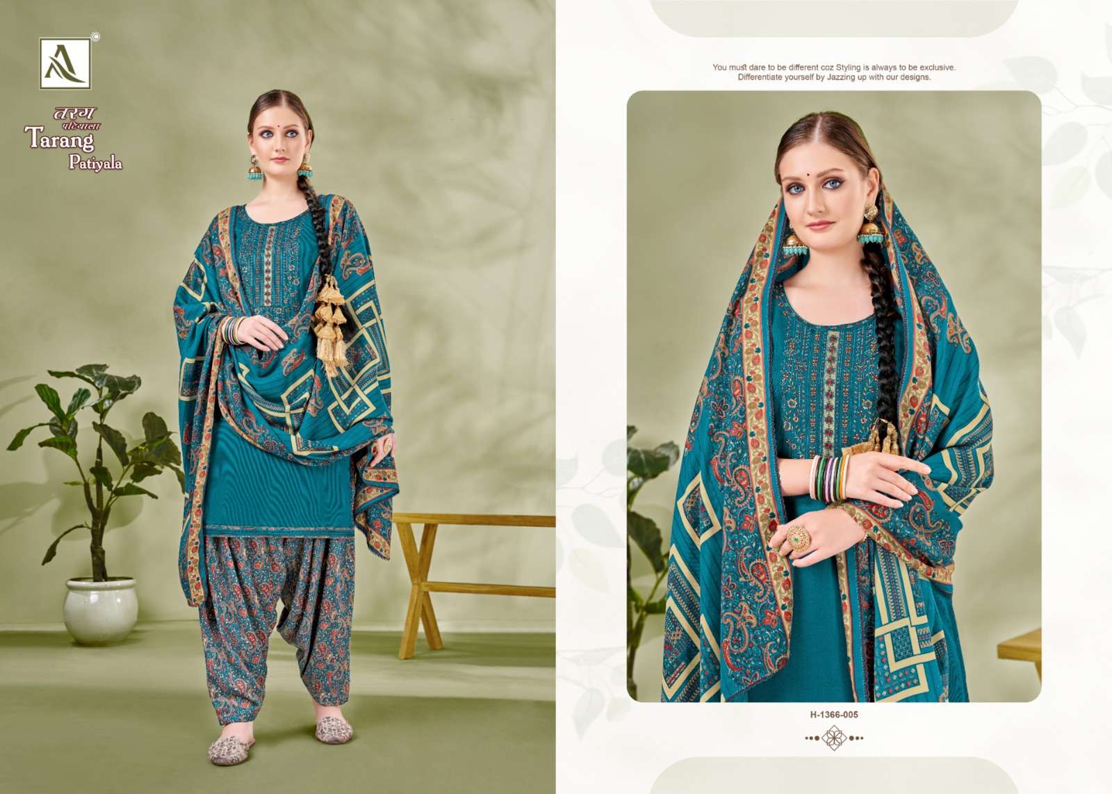 alok suit tarang patiyala Premium Wool Pashmina elegant look salwar suit catalog