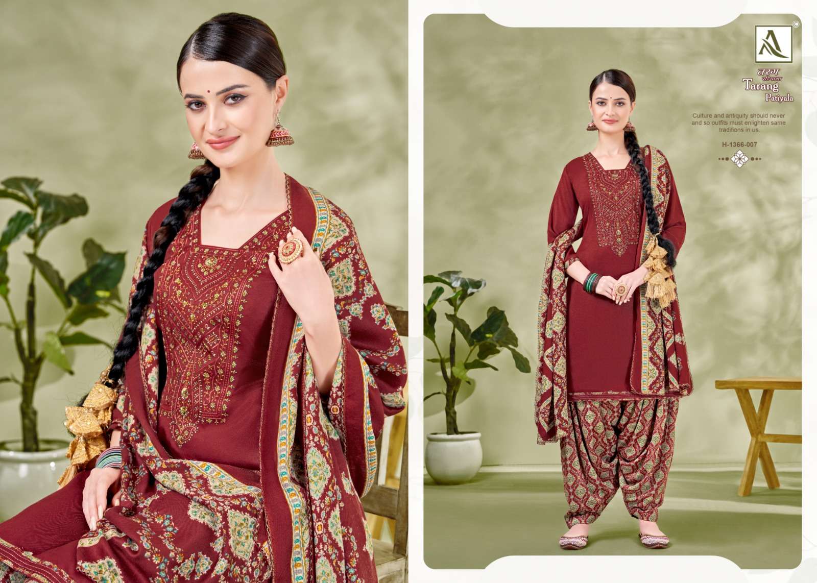 alok suit tarang patiyala Premium Wool Pashmina elegant look salwar suit catalog