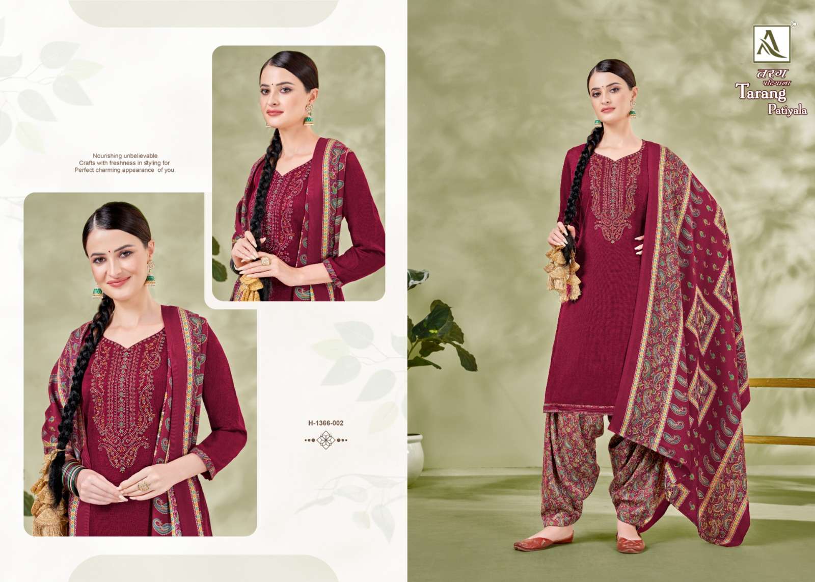 alok suit tarang patiyala Premium Wool Pashmina elegant look salwar suit catalog