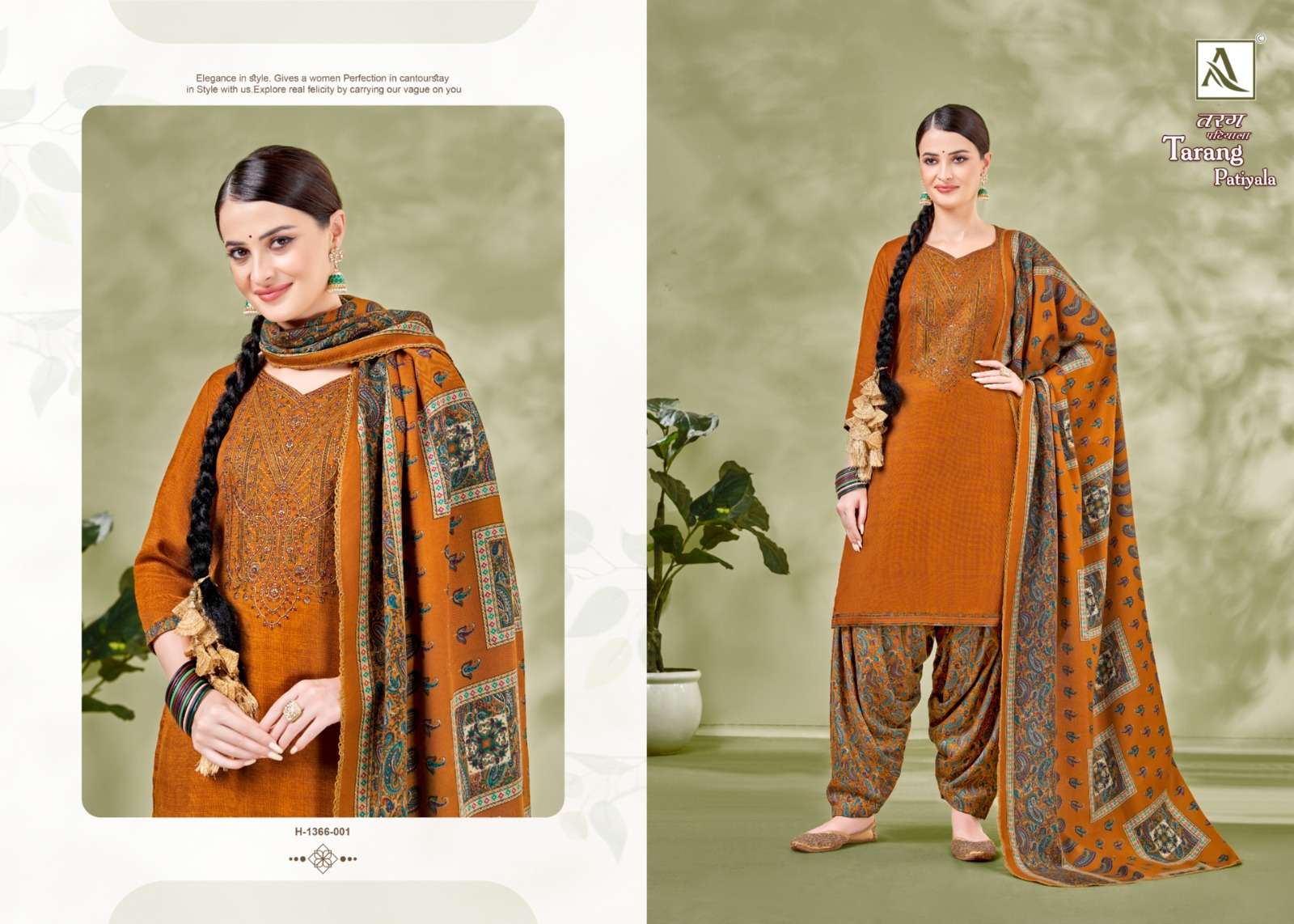 alok suit tarang patiyala Premium Wool Pashmina elegant look salwar suit catalog