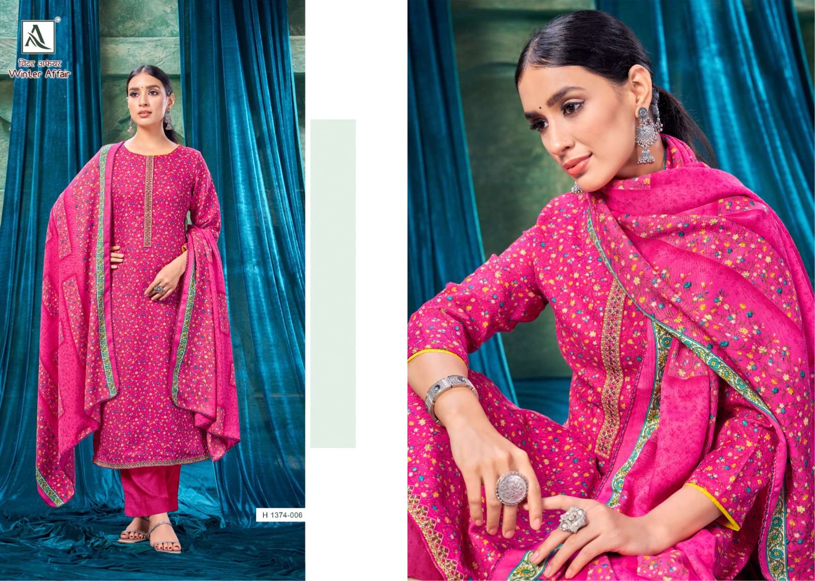 alok suit winter affair Premium Wool Pashmina innovative look salwar suit catalog