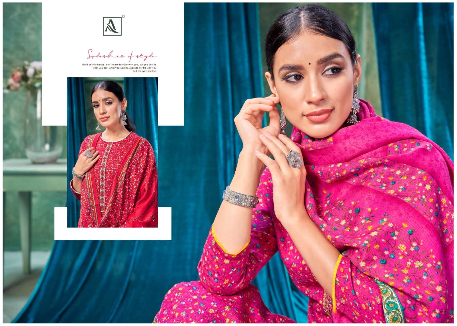 alok suit winter affair Premium Wool Pashmina innovative look salwar suit catalog