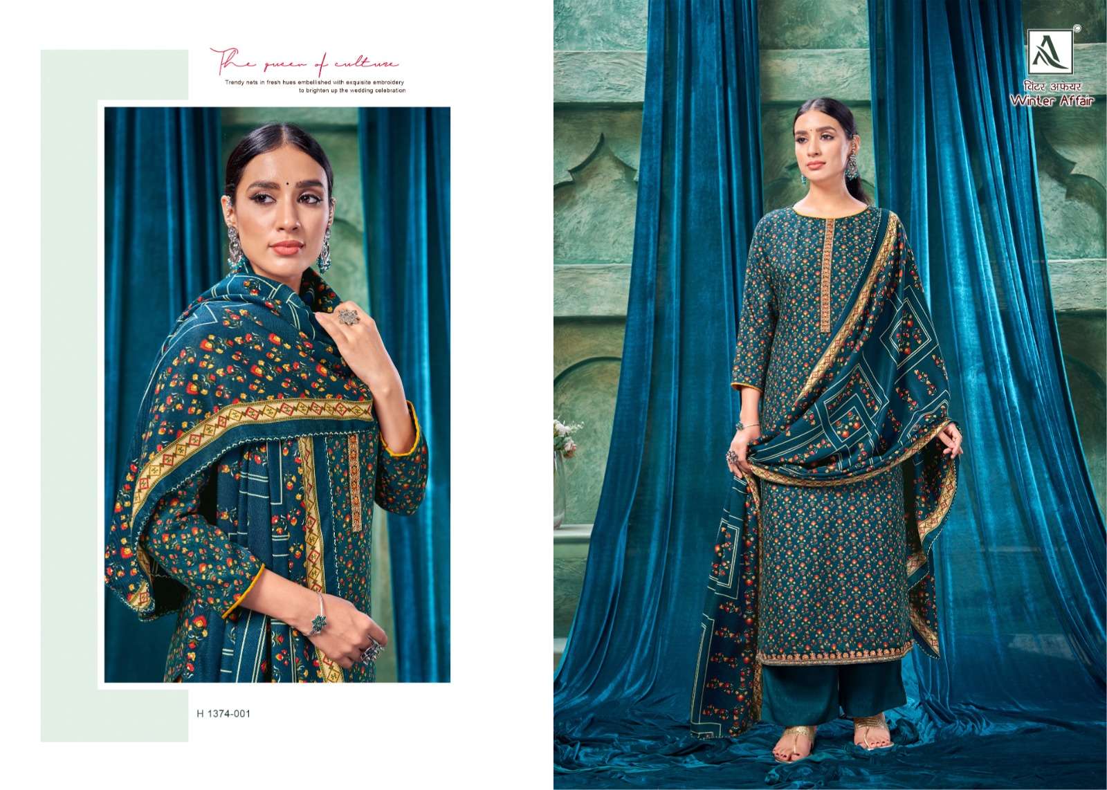 alok suit winter affair Premium Wool Pashmina innovative look salwar suit catalog