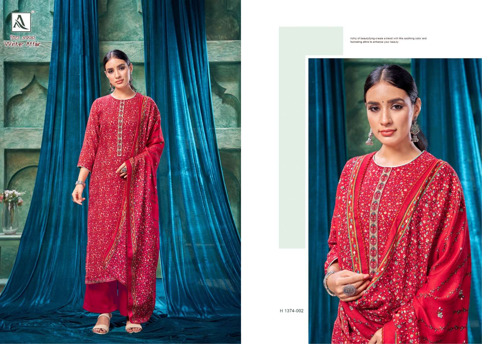 alok suit winter affair Premium Wool Pashmina innovative look salwar suit catalog