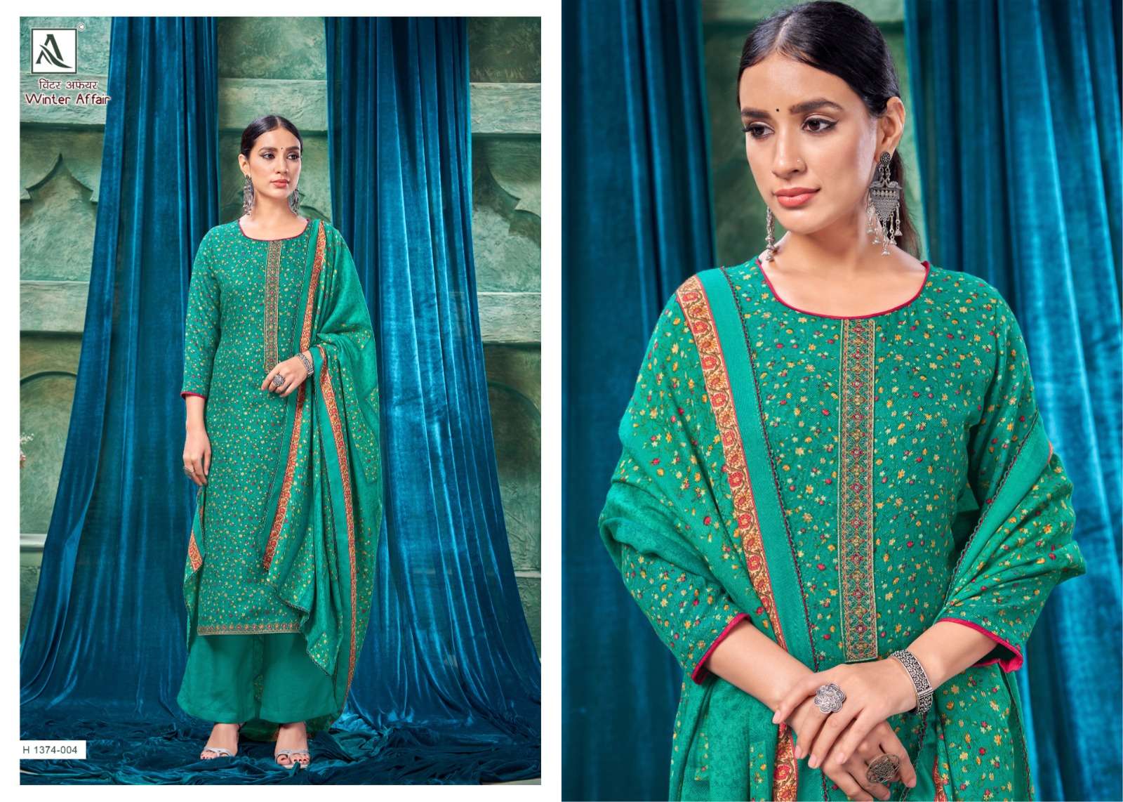 alok suit winter affair Premium Wool Pashmina innovative look salwar suit catalog