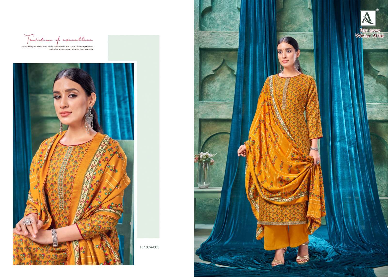 alok suit winter affair Premium Wool Pashmina innovative look salwar suit catalog