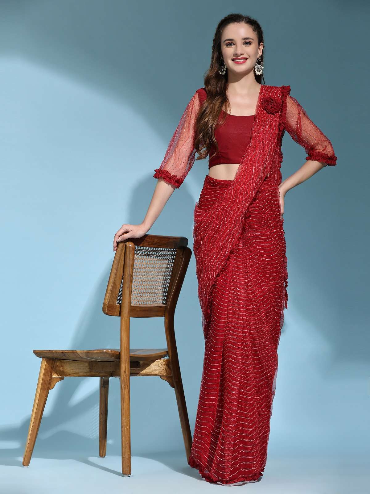 amoha trendz d no 101013 net decent look saree catalog