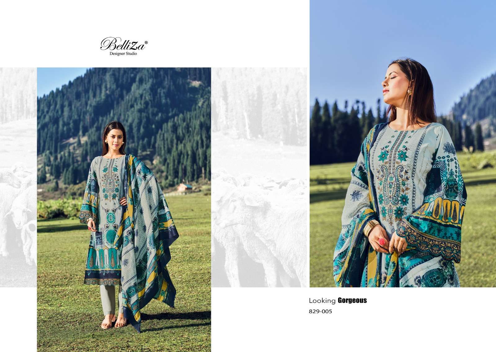 belliza designer studio aalia mal mal cotton elegant salwar suit catalog