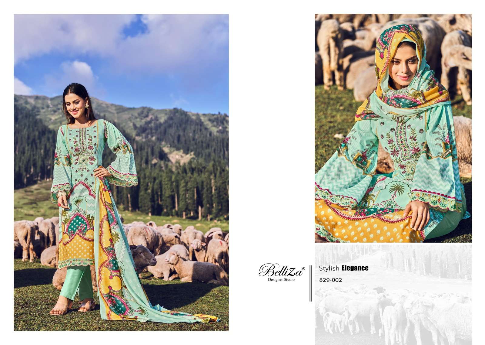 belliza designer studio aalia mal mal cotton elegant salwar suit catalog