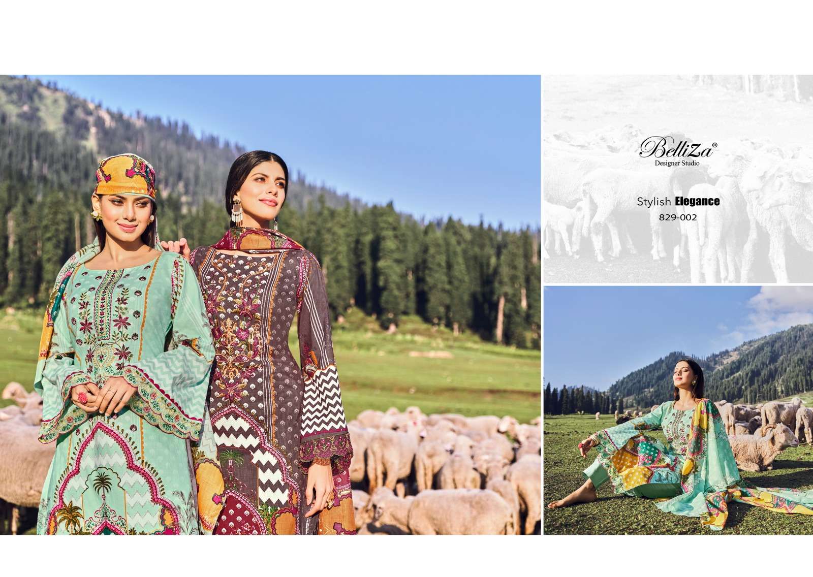 belliza designer studio aalia mal mal cotton elegant salwar suit catalog