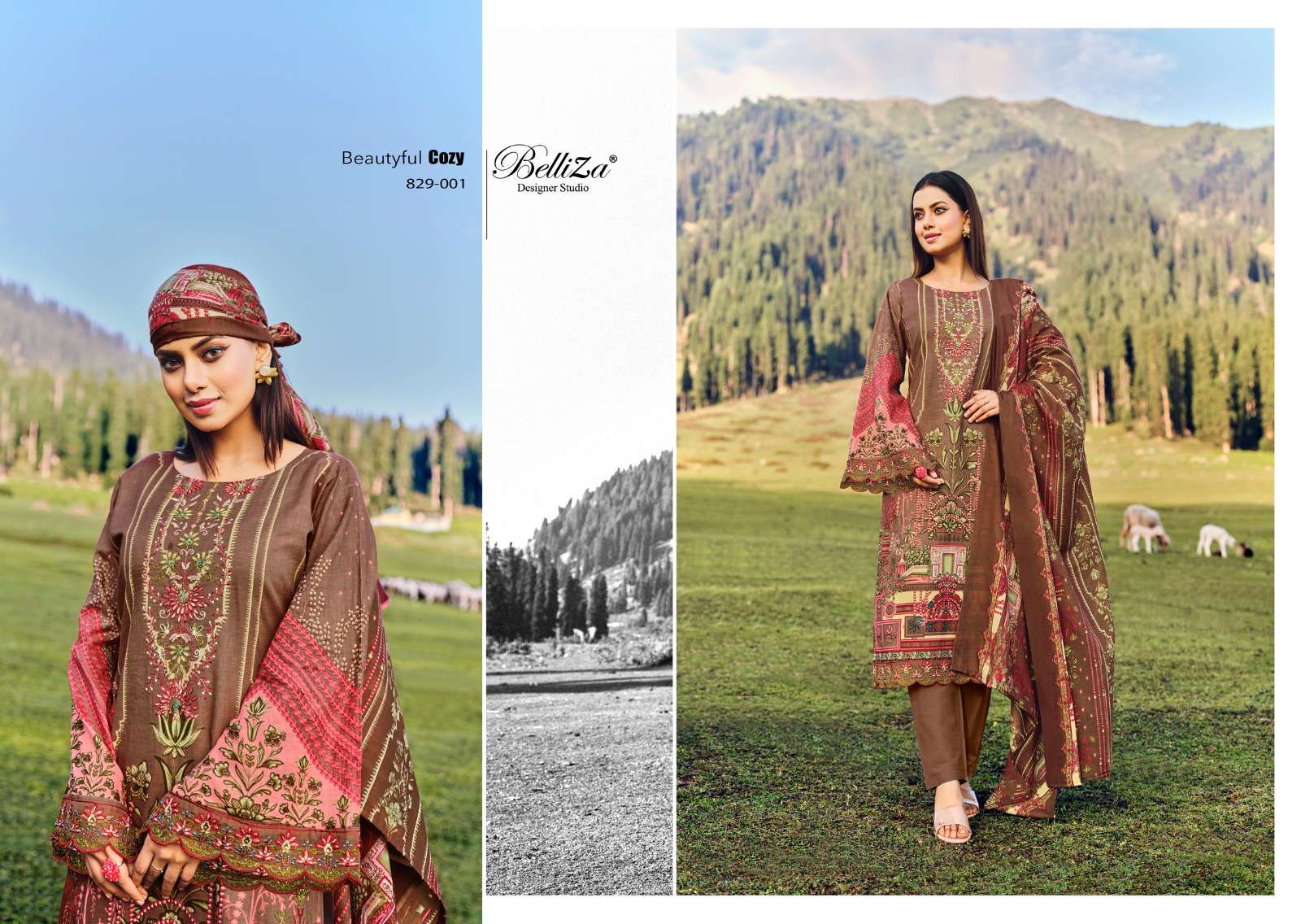 belliza designer studio aalia mal mal cotton elegant salwar suit catalog