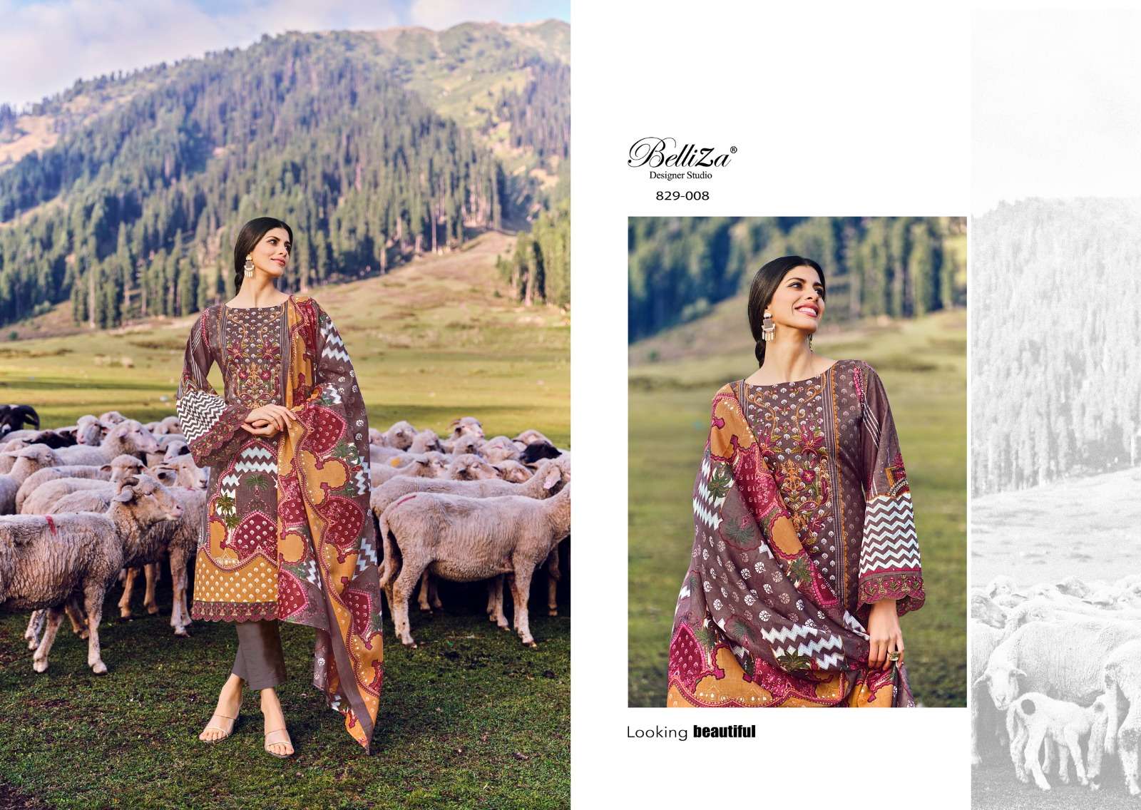 belliza designer studio aalia mal mal cotton elegant salwar suit catalog