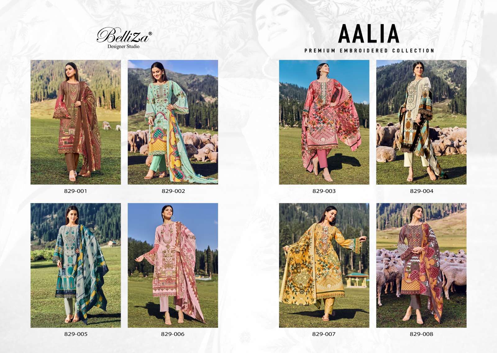 belliza designer studio aalia mal mal cotton elegant salwar suit catalog