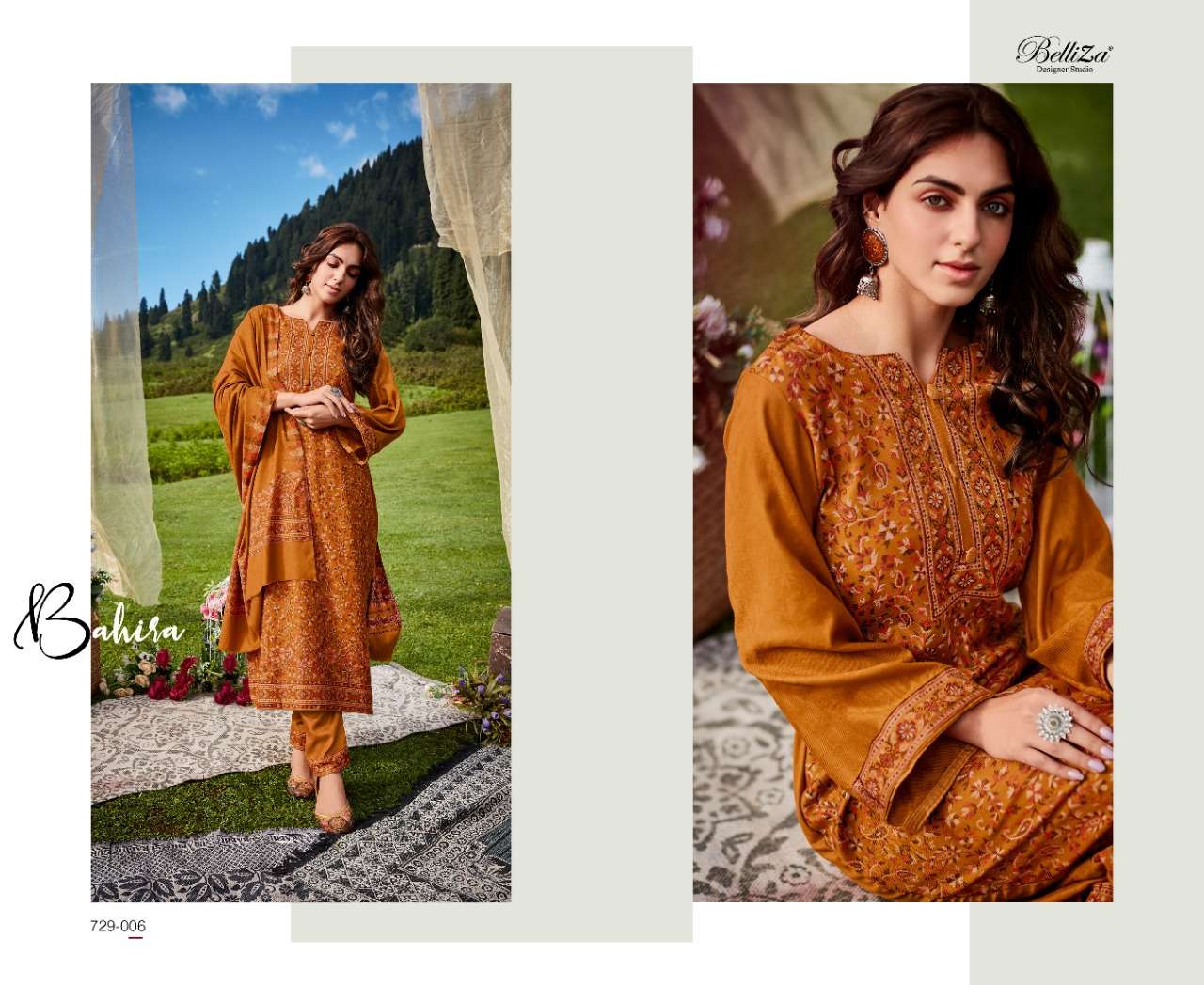 BelliZa DesigNer StuDio faariah wool pashmina elegant look salwar suit catalog