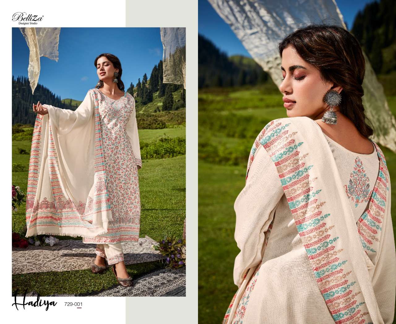 BelliZa DesigNer StuDio faariah wool pashmina elegant look salwar suit catalog