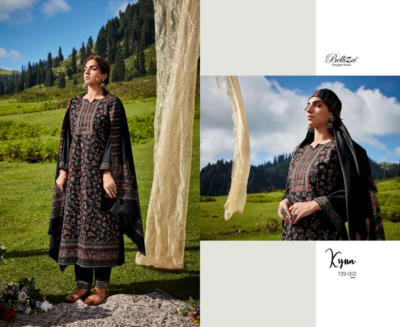 BelliZa DesigNer StuDio faariah wool pashmina elegant look salwar suit catalog