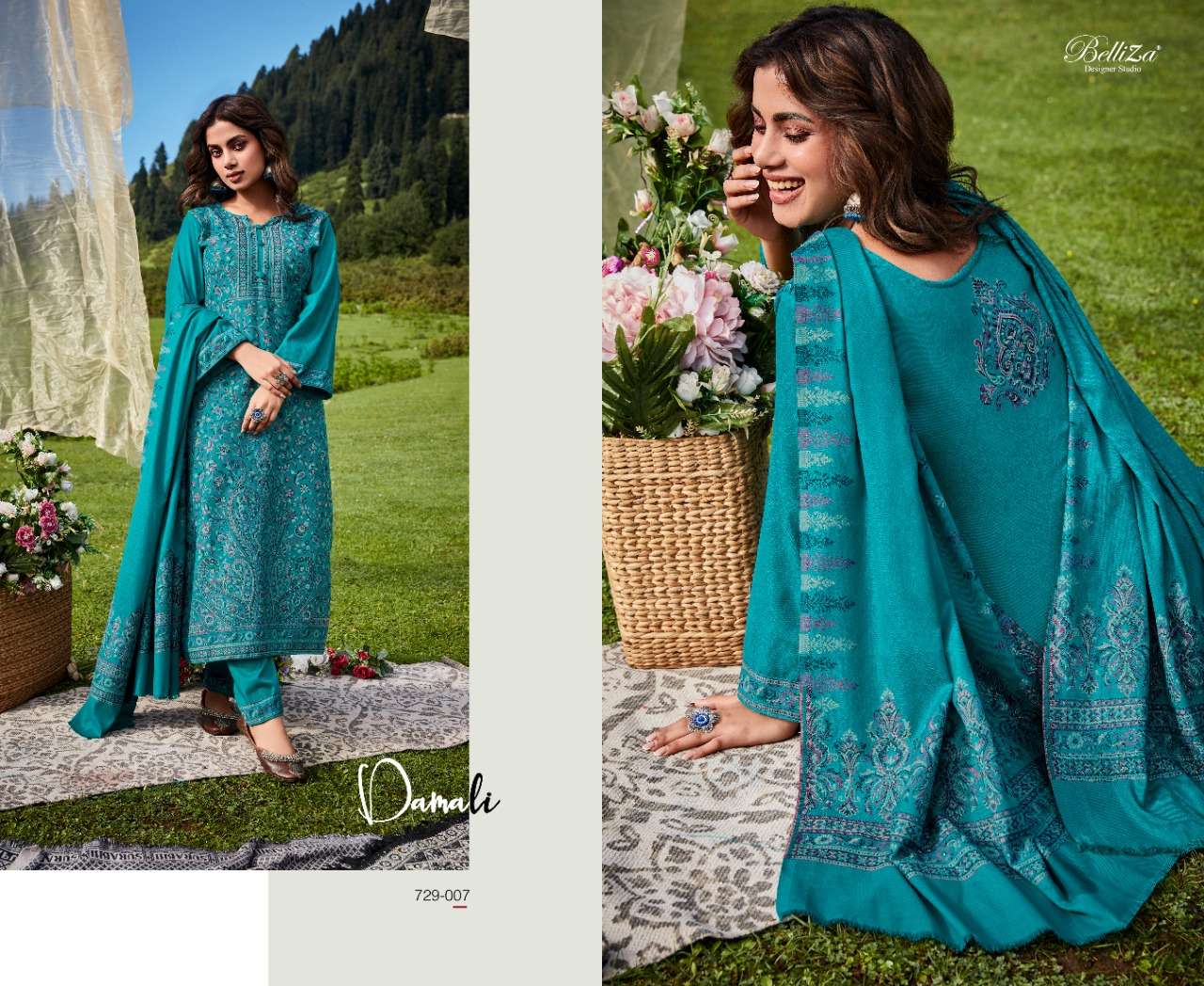 BelliZa DesigNer StuDio faariah wool pashmina elegant look salwar suit catalog