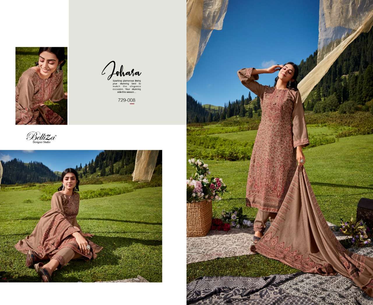 BelliZa DesigNer StuDio faariah wool pashmina elegant look salwar suit catalog