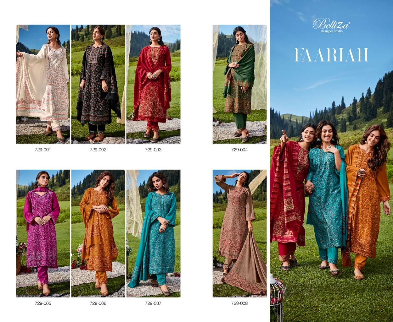 BelliZa DesigNer StuDio faariah wool pashmina elegant look salwar suit catalog