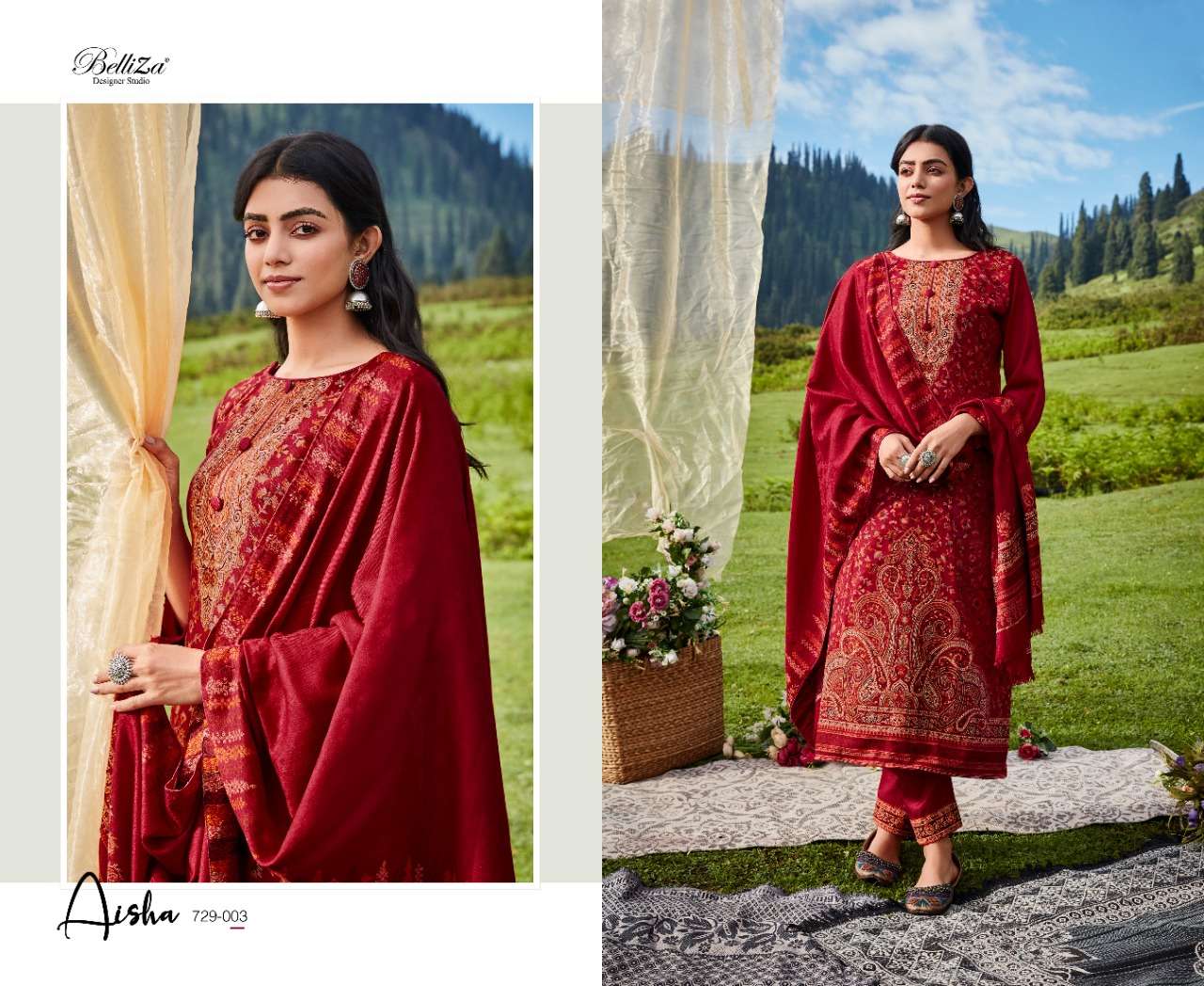 BelliZa DesigNer StuDio faariah wool pashmina elegant look salwar suit catalog