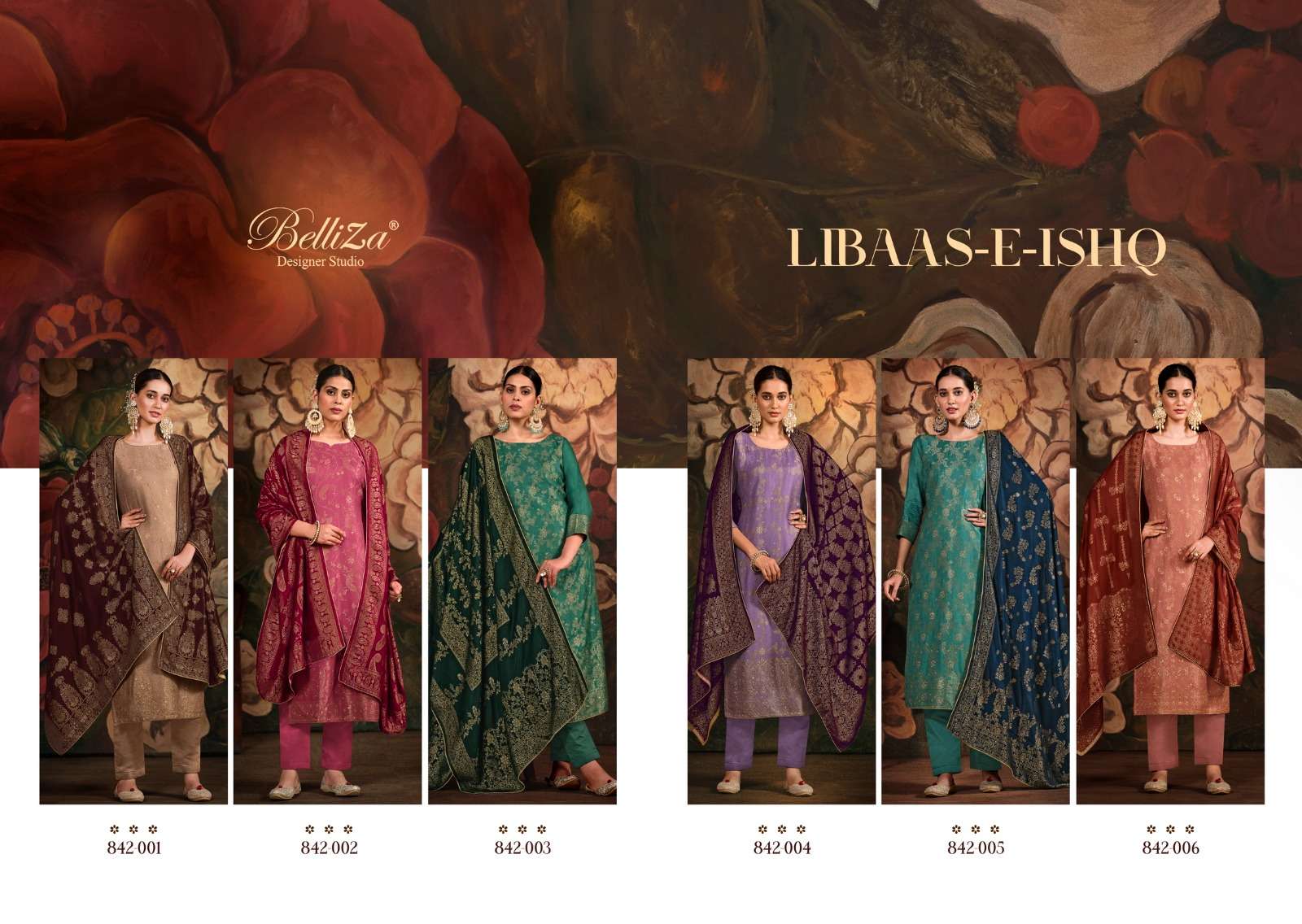 belliza designer studio libaas e ishq pure viscose exclusive look salwar suit catalog