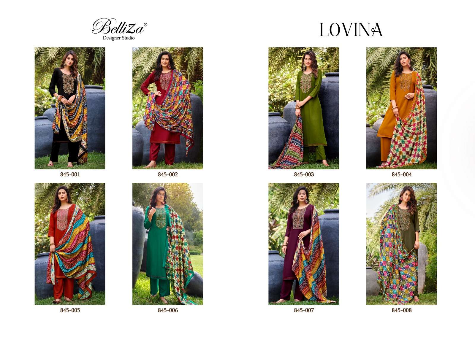 belliza designer studio  lovina viscose decent look salwar suit catalog