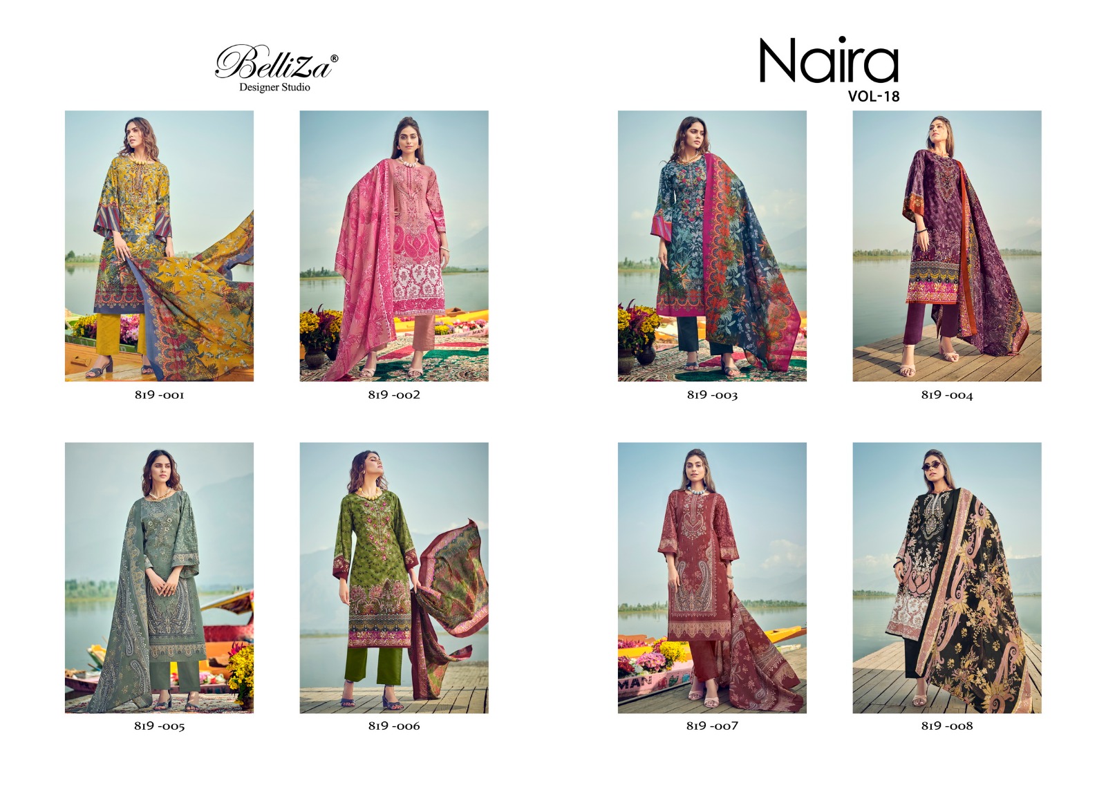 belliza designer studio Naira Vol 18 cotton innovative look salwar suit catalog