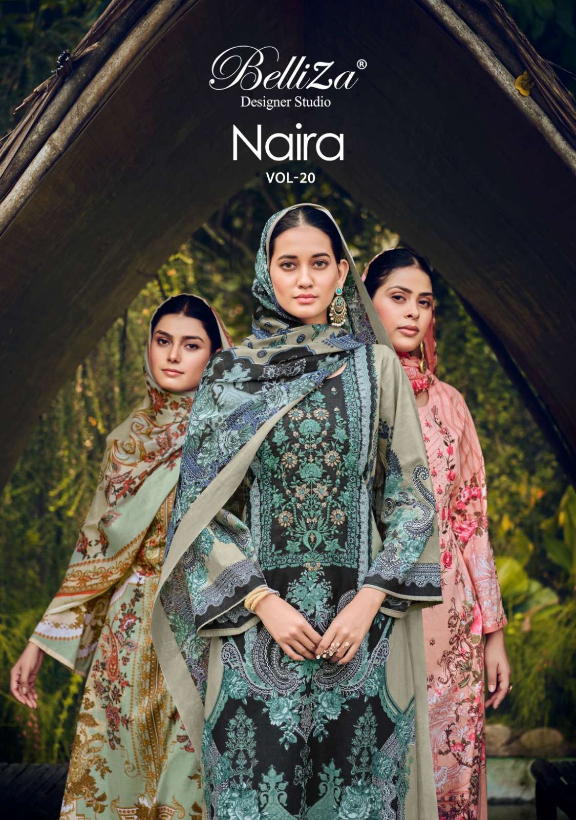 belliza designer studio naira vol 20 cotton exclusive print salwar suit catalog