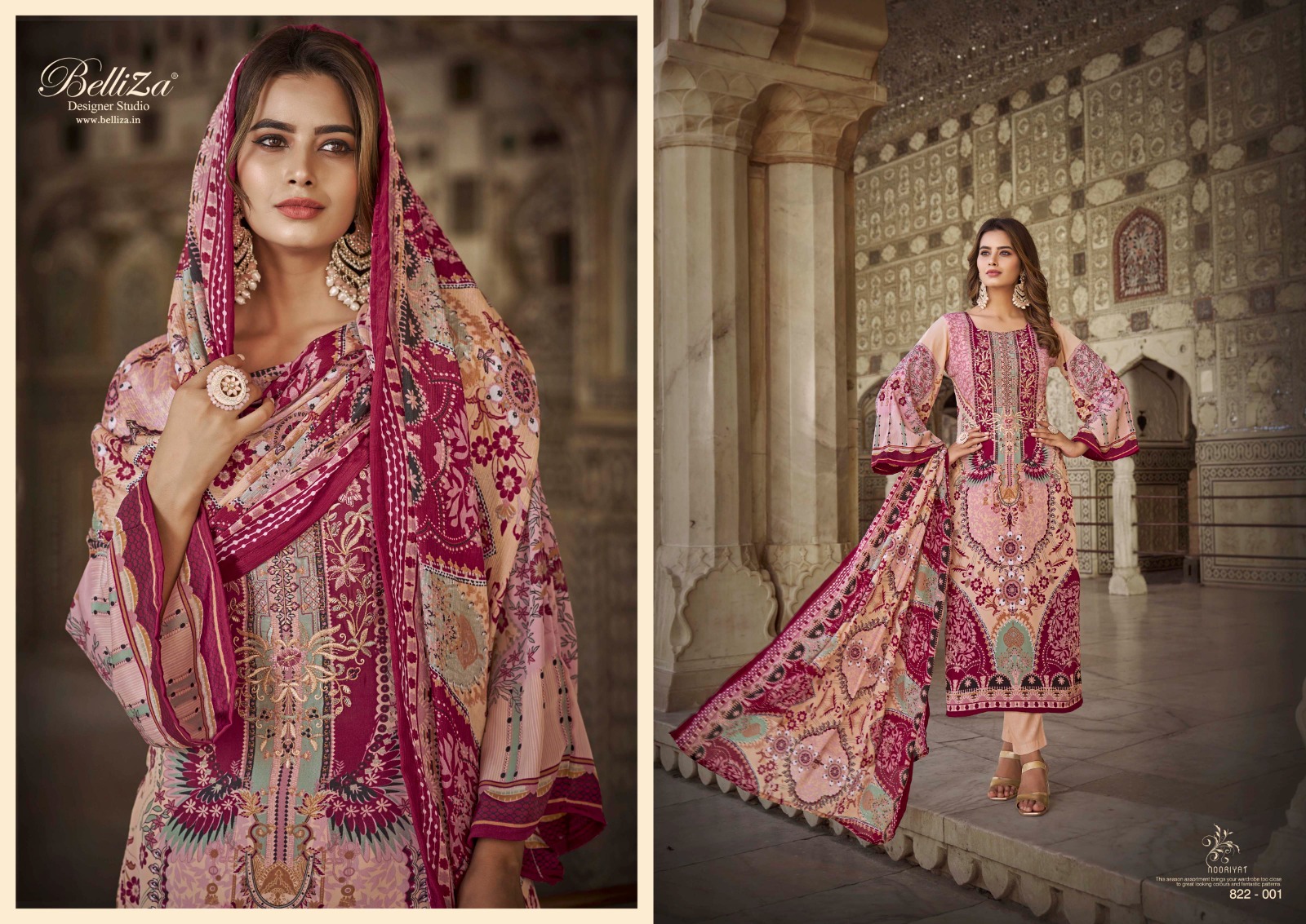 belliza designer studio nooriyat pure crape regal look salwar suit catalog