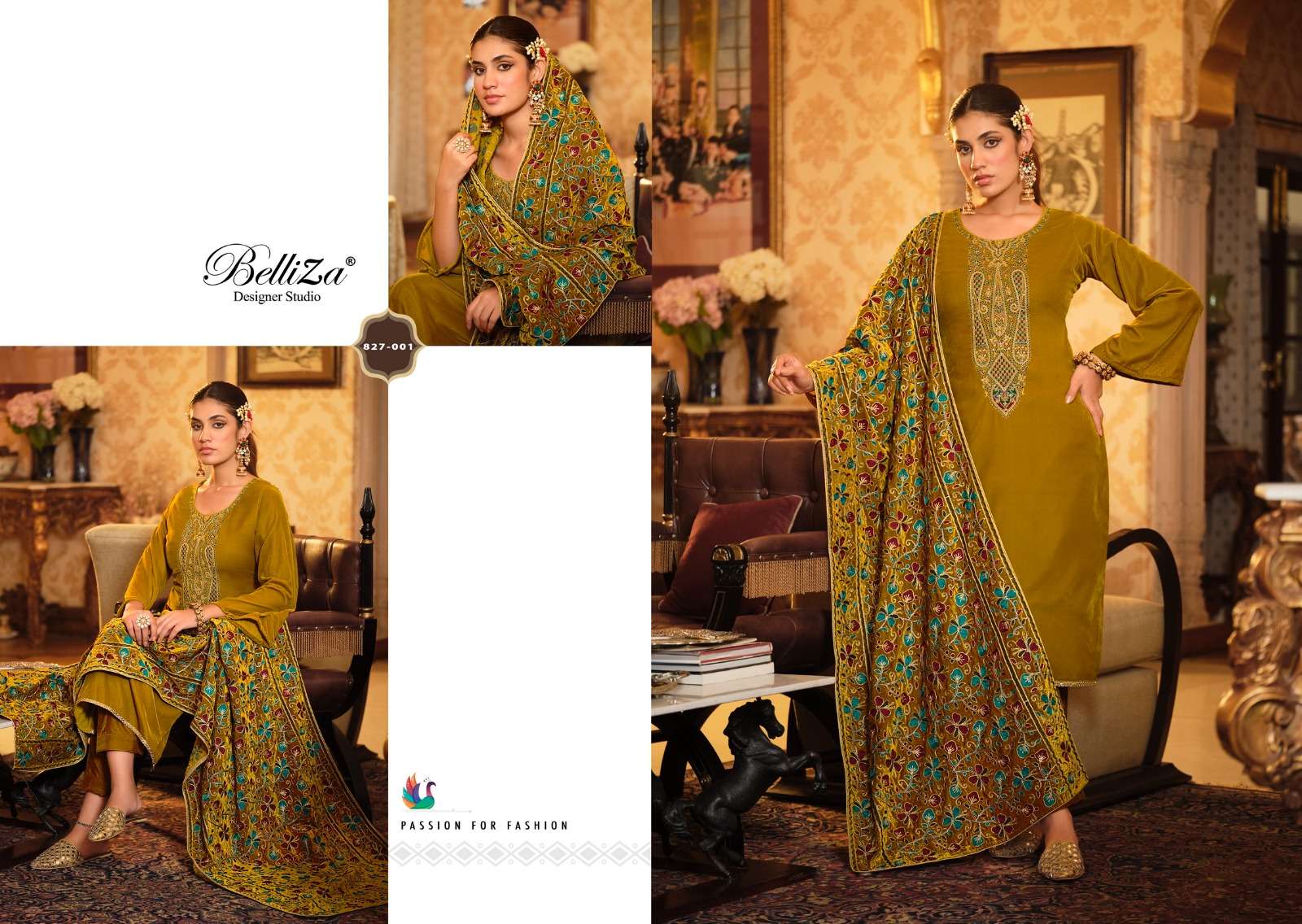 belliza designer studio rang reza velvet elegant salwar suit catalog