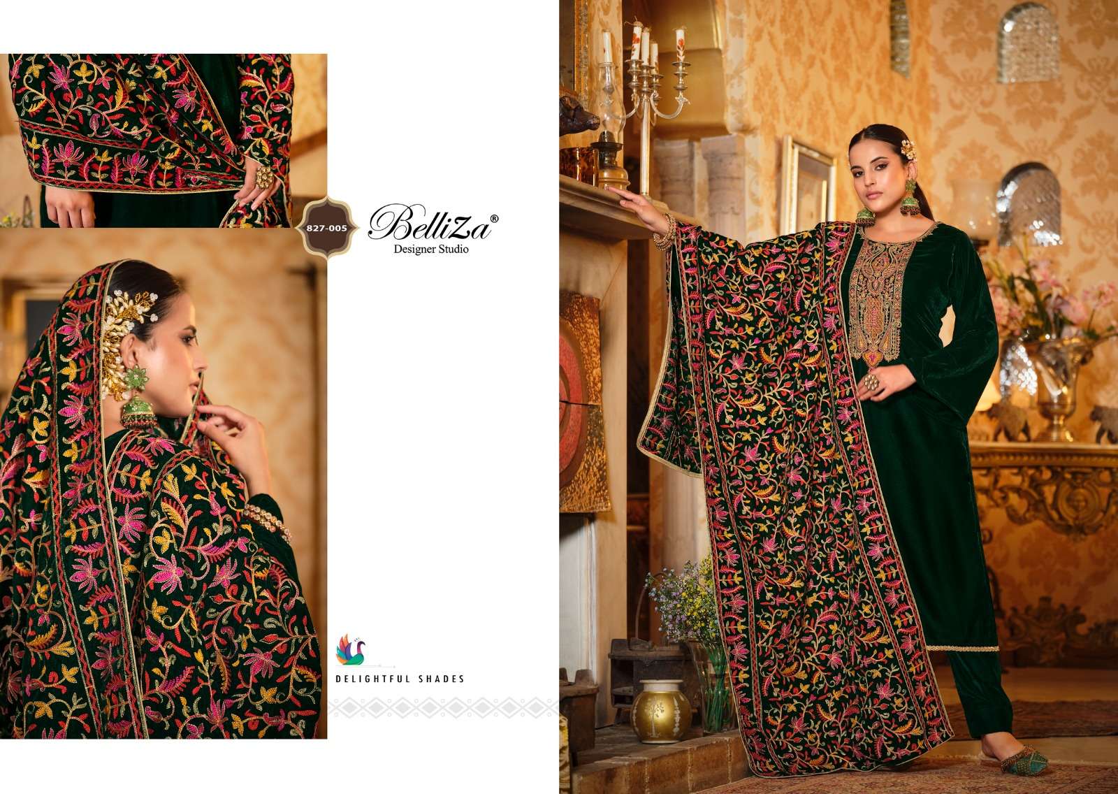 belliza designer studio rang reza velvet elegant salwar suit catalog