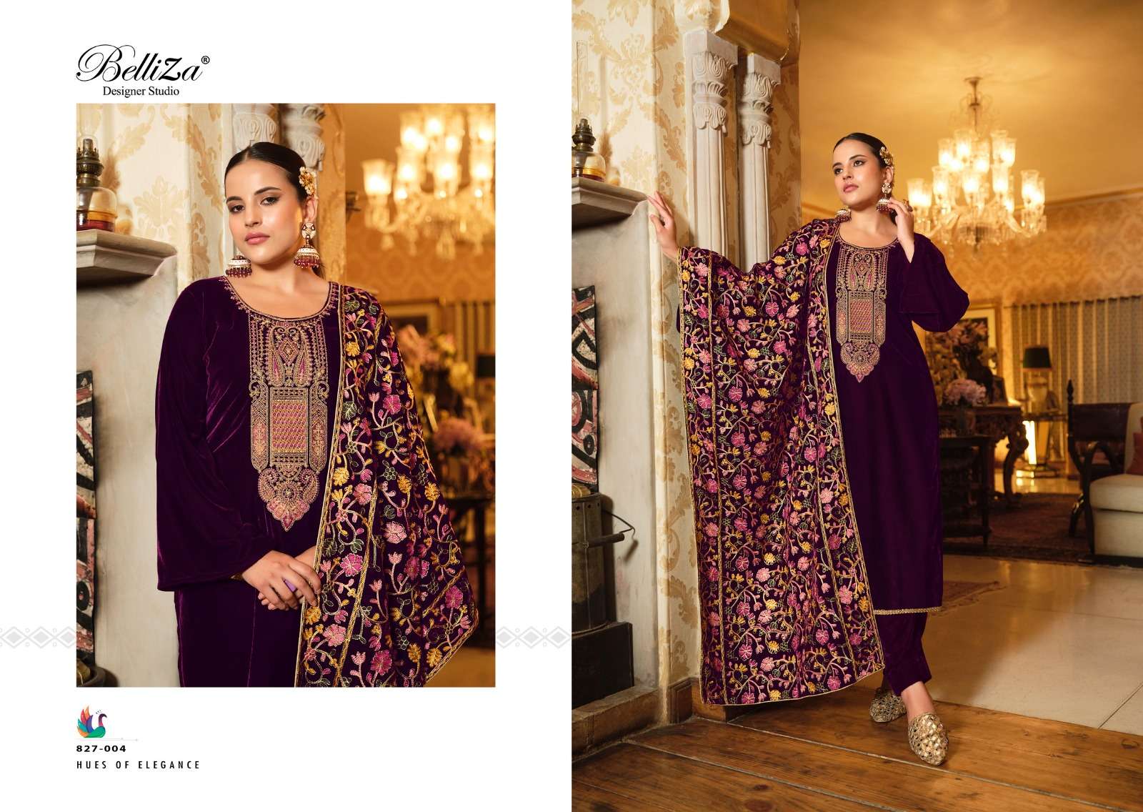 belliza designer studio rang reza velvet elegant salwar suit catalog