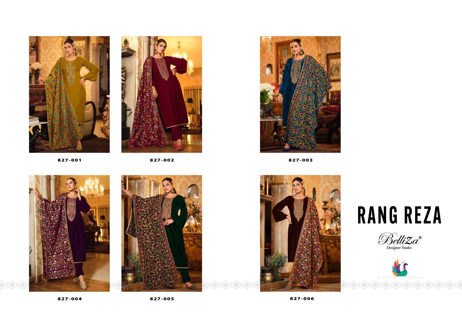 belliza designer studio rang reza velvet elegant salwar suit catalog