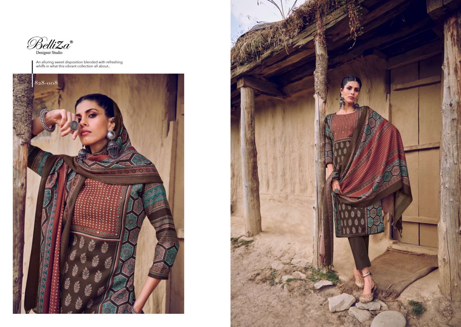 belliza designer studio saiba alpine wool elegant salwar suit catalog