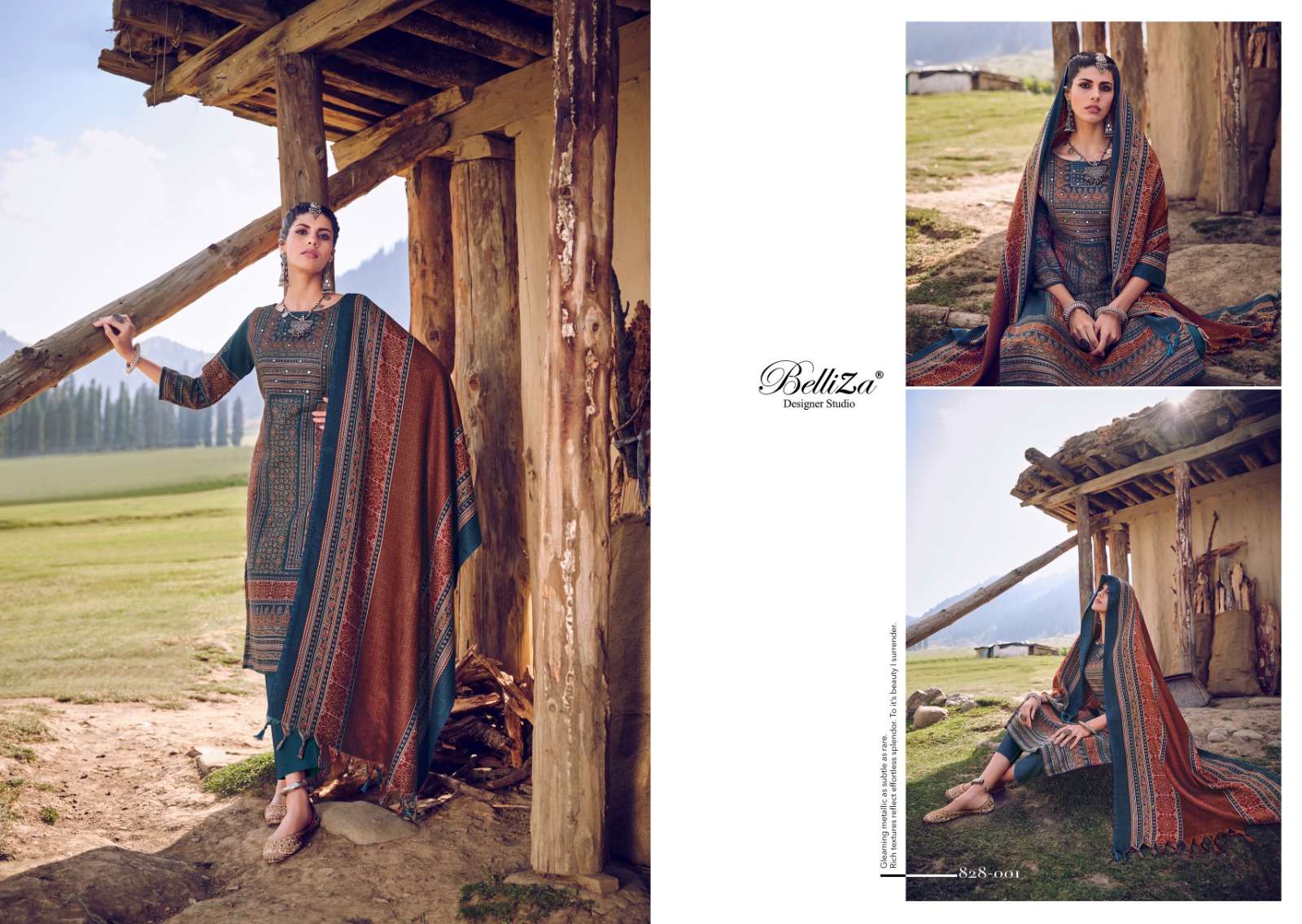 belliza designer studio saiba alpine wool elegant salwar suit catalog