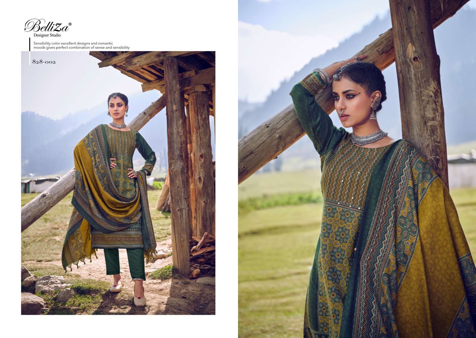 belliza designer studio saiba alpine wool elegant salwar suit catalog