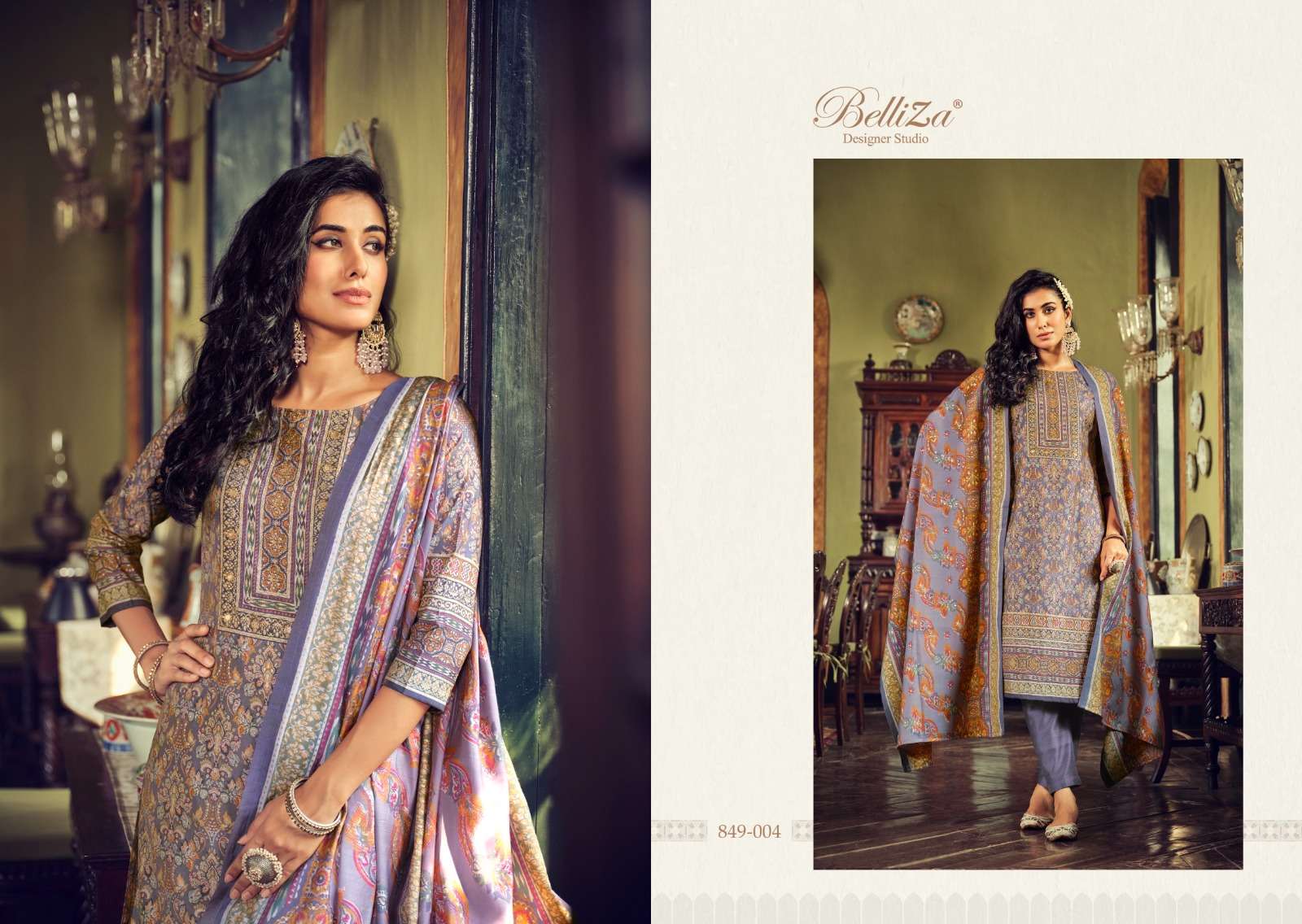 belliza designer studio sajda viscose muslin exclusive look salwar suit catalog