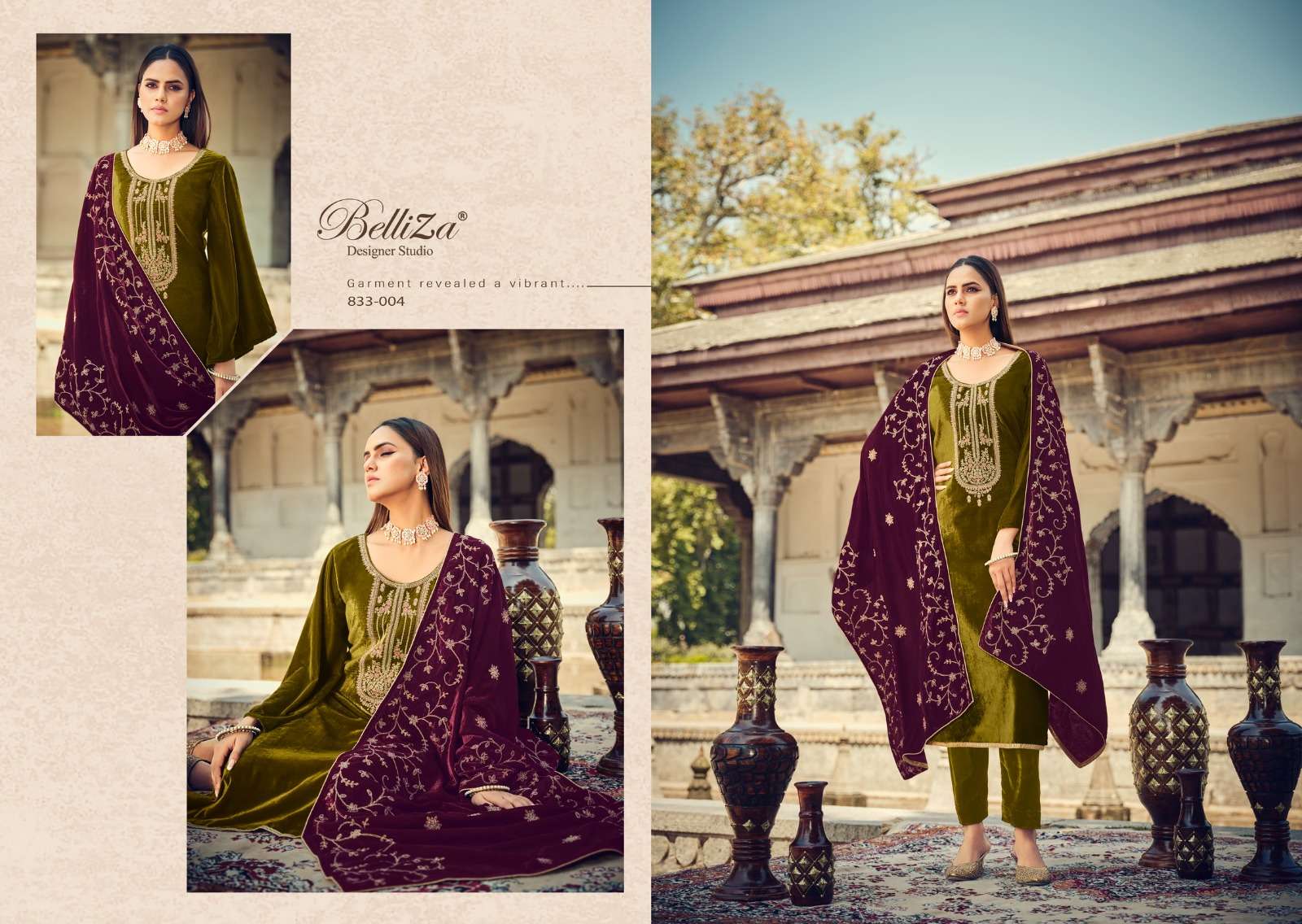 belliza designer studio shehnaaz  velvet catchy salwar suit catalog