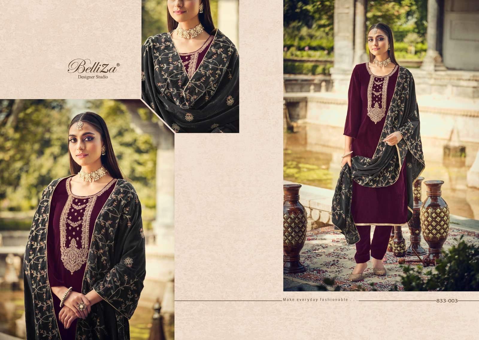 belliza designer studio shehnaaz  velvet catchy salwar suit catalog