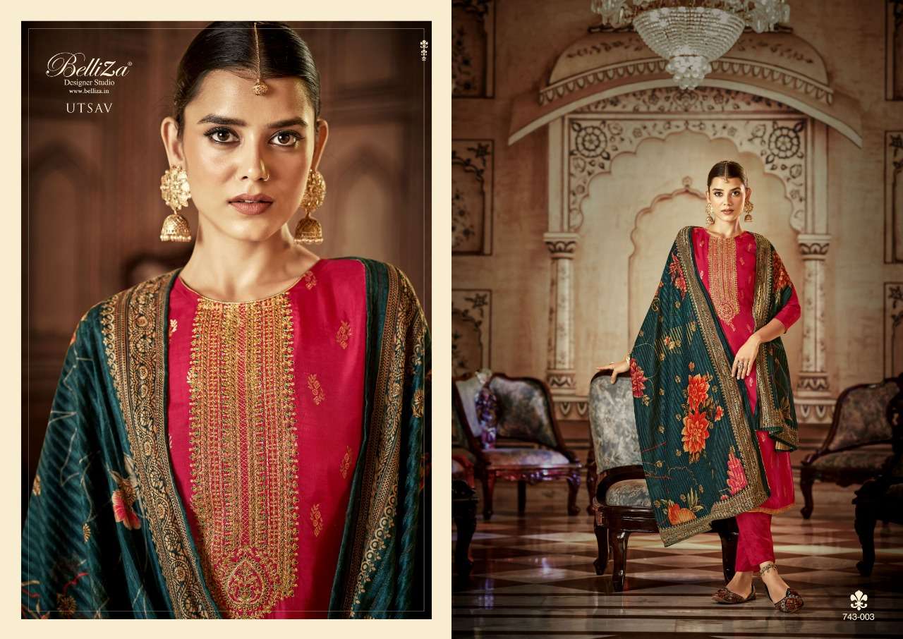 BelliZa DesigNer StuDio utsav viscose exclusive look salwar suit catalog