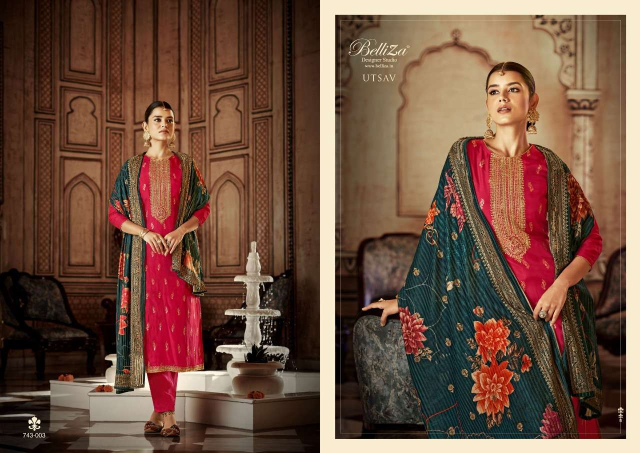 BelliZa DesigNer StuDio utsav viscose exclusive look salwar suit catalog