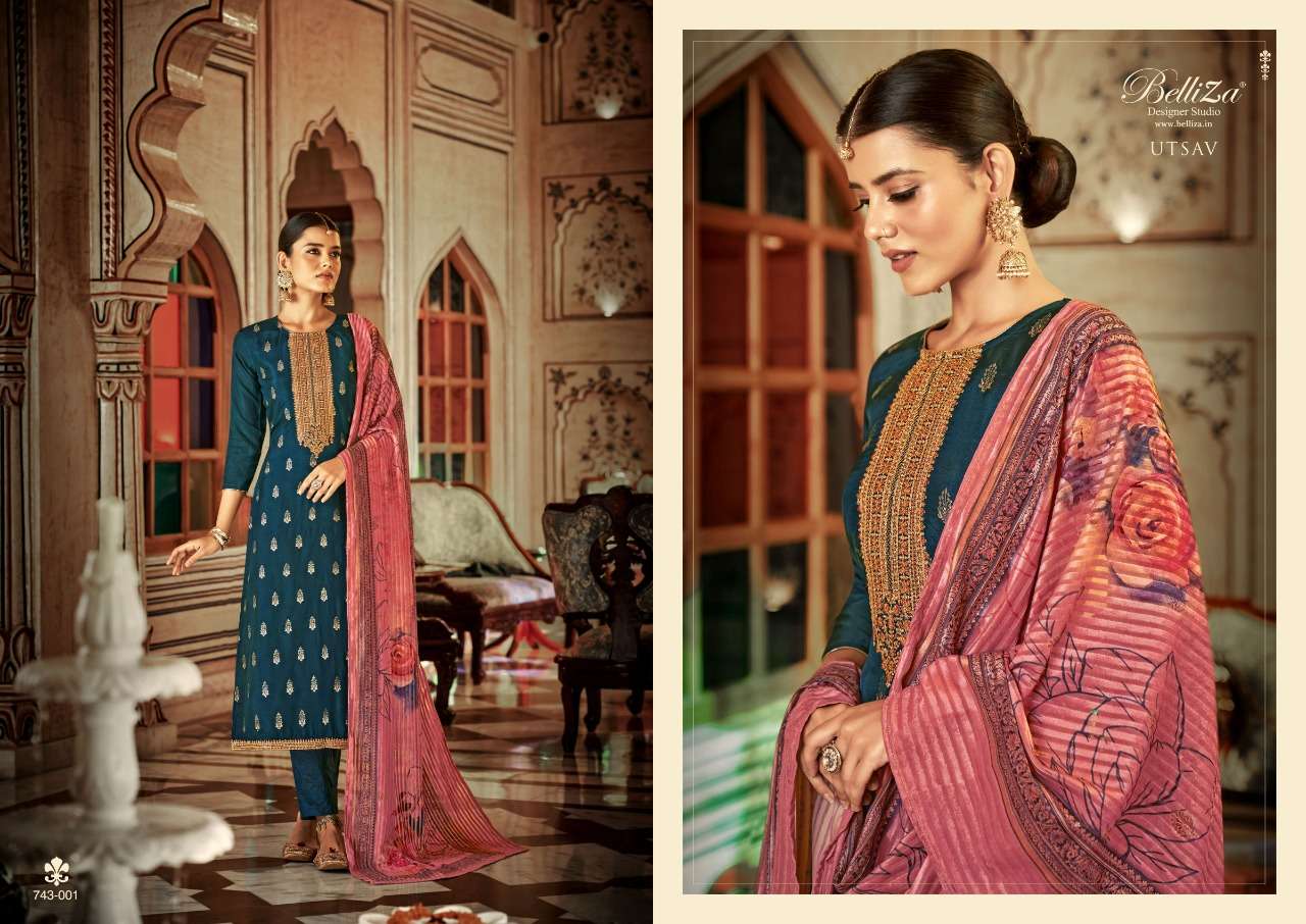 BelliZa DesigNer StuDio utsav viscose exclusive look salwar suit catalog