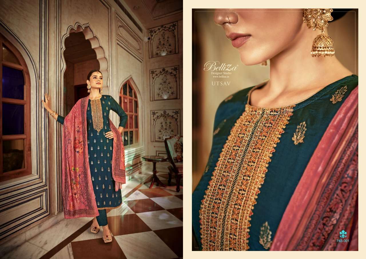 BelliZa DesigNer StuDio utsav viscose exclusive look salwar suit catalog