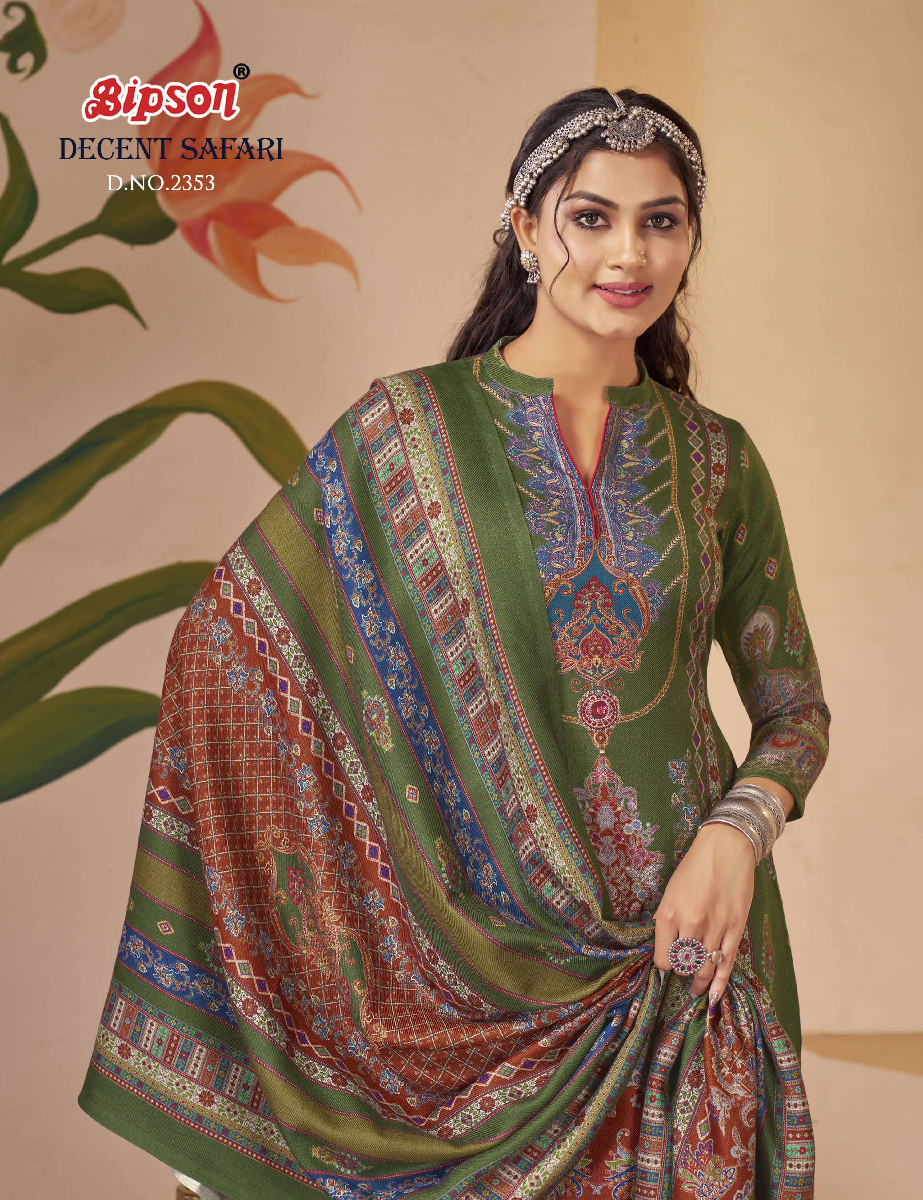 bipson safari 2353 viscose exclusive print salwar suit catalog