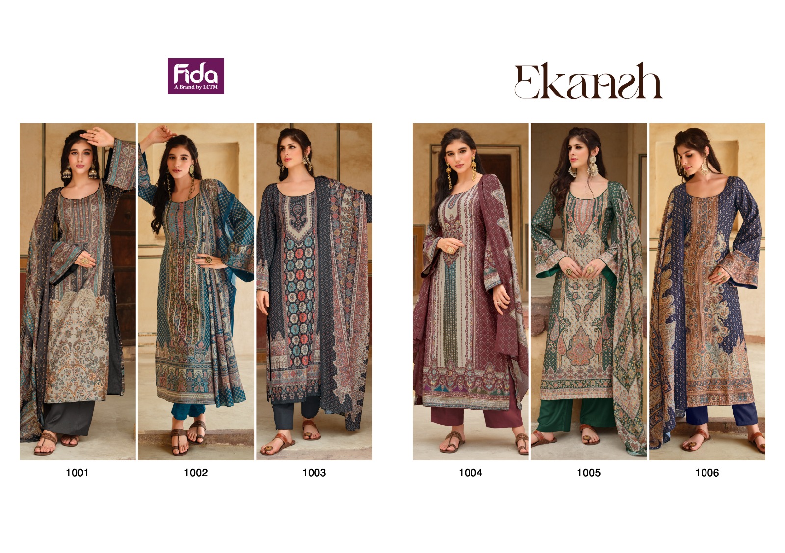 fida ekansh digital wool pashmina catchy look salwar suit catalog