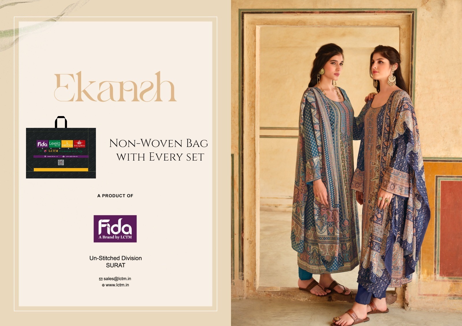 fida ekansh digital wool pashmina catchy look salwar suit catalog