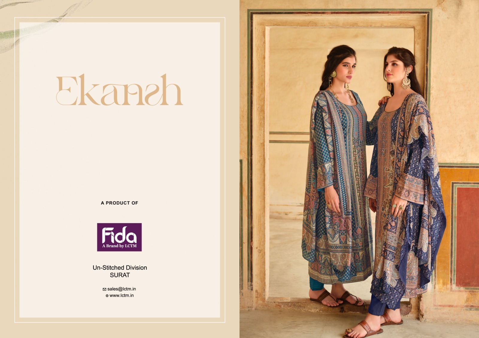 fida ekansh digital wool pashmina catchy look salwar suit catalog