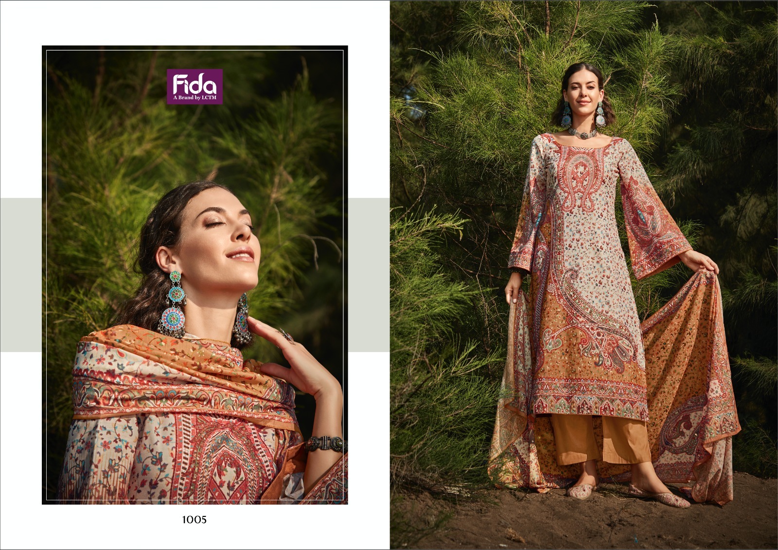 fida international kavisha digital kashmiri wool attrective look salwar suit cataloug