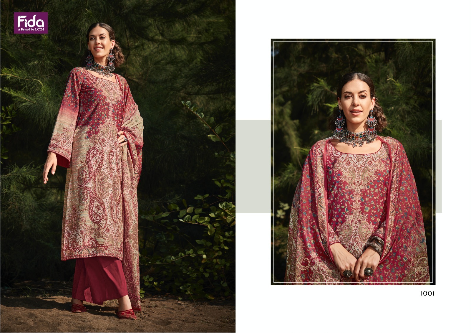 fida international kavisha digital kashmiri wool attrective look salwar suit cataloug