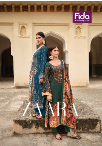 fida zaara digital wool pashmina catchy look print salwar suit catalog